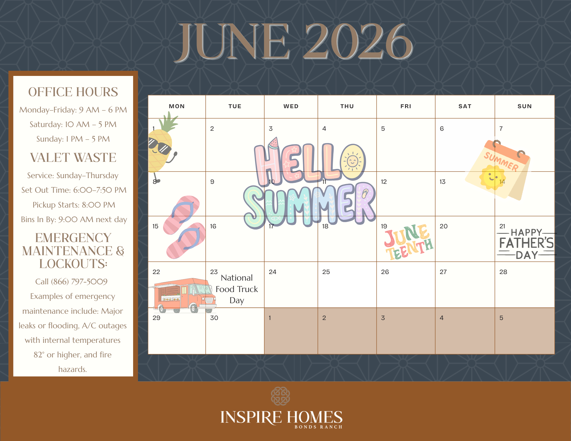 June Event Calendar